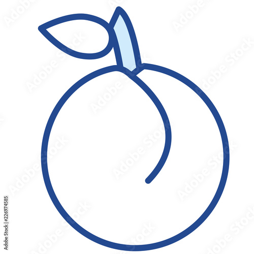 Pfirsich, Obst Vector icon Illustration