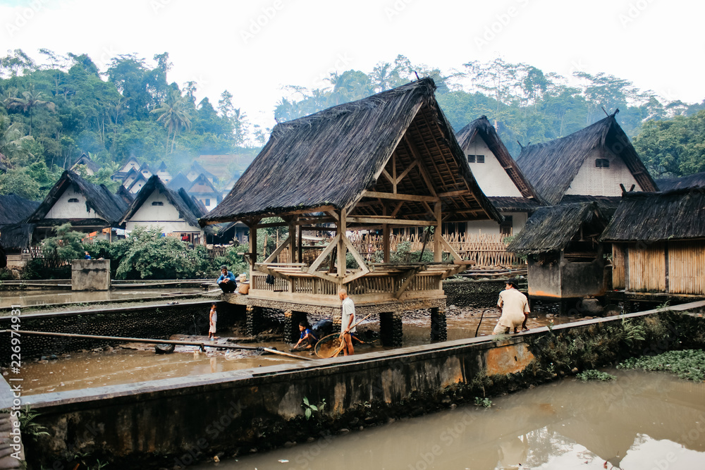 Traditional houses in Indonesia. Traditional houses in Indonesia.