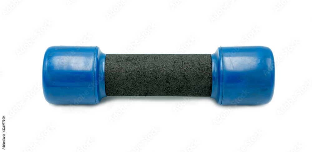 mini dumbbells on white background mini dumbbells on white background