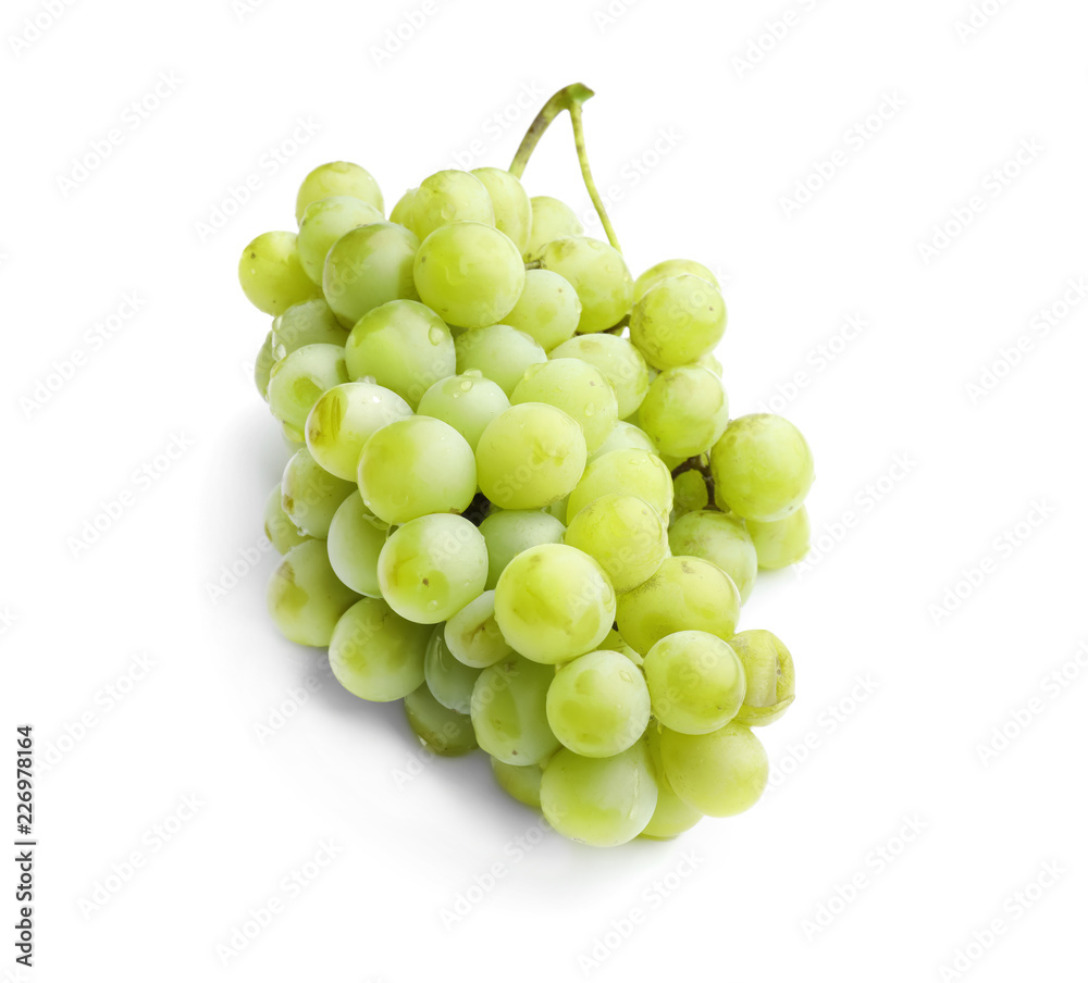 Ripe juicy grapes on white background Ripe juicy grapes on white background