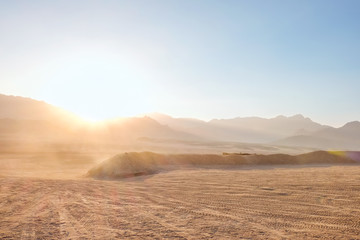 Beautiful view of mountains in desert