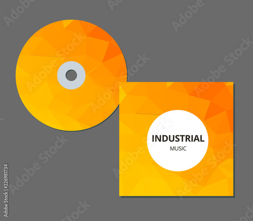CD cover presentation design template with copy space and wave effect, editable EPS10 vector illustration.