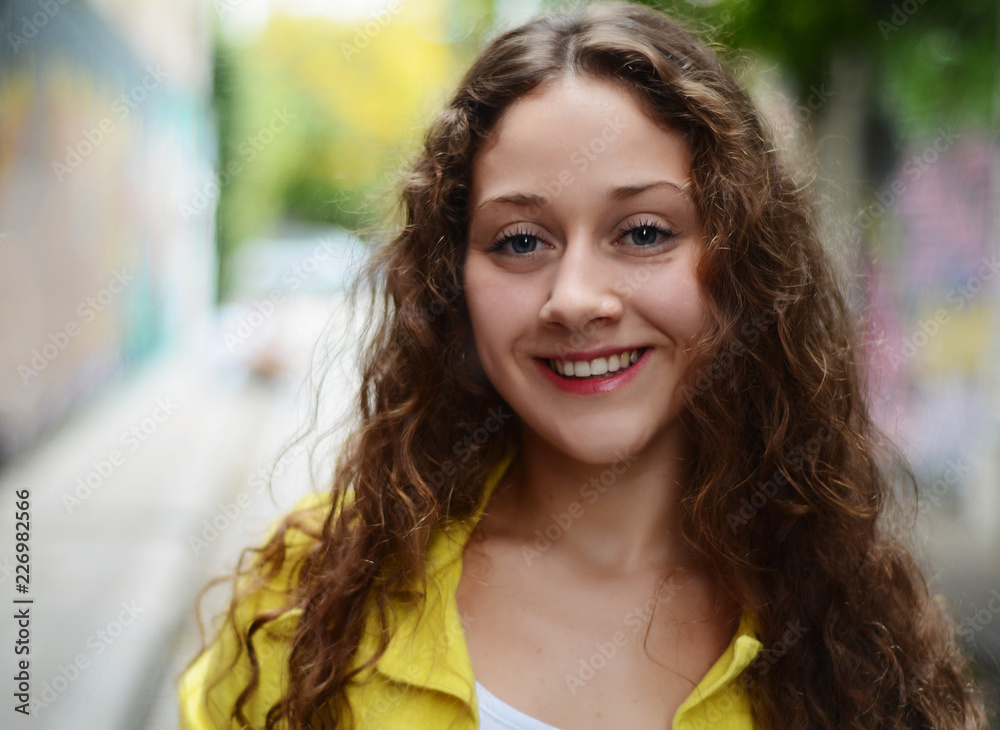 Close up of a young woman. Close up of a young woman.