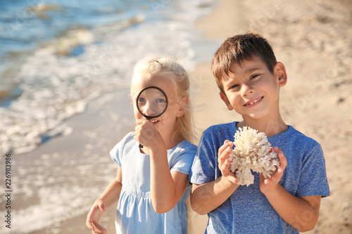 Cute little children with c...