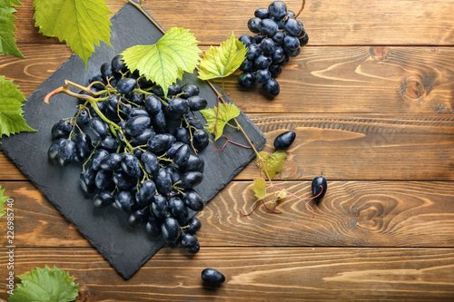 Slate plate with ripe sweet...