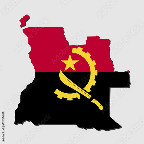 Angola Map Flag