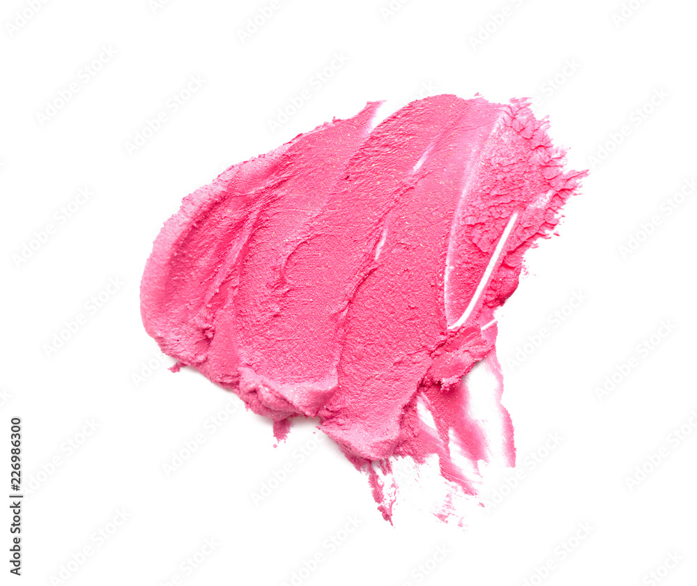 Smears of color lipstick on white background Smears of color lipstick on white background