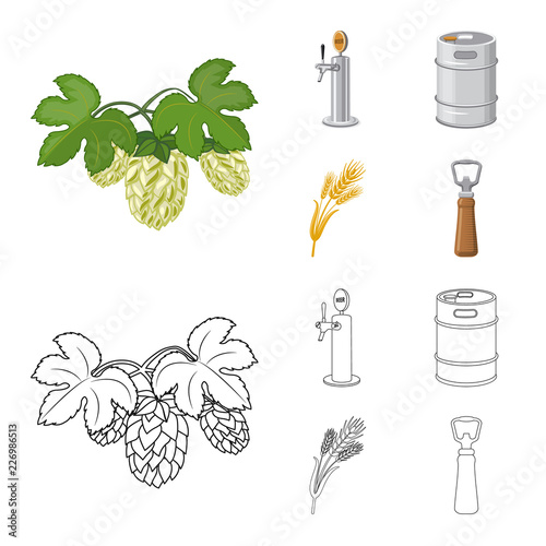 Vector illustration of pub and bar icon. Collection of pub and interior vector icon for stock.
