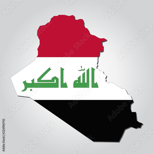 Iraq Map Flag