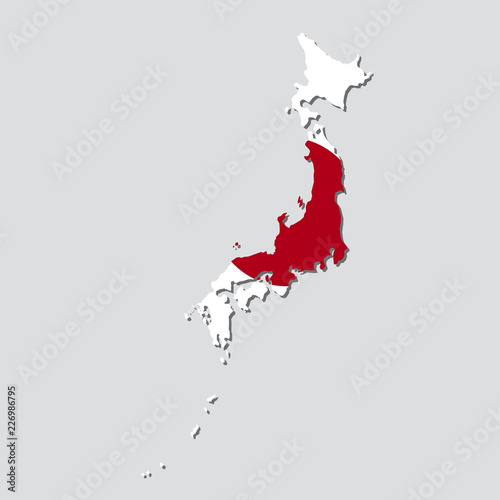 Japan Map Flag