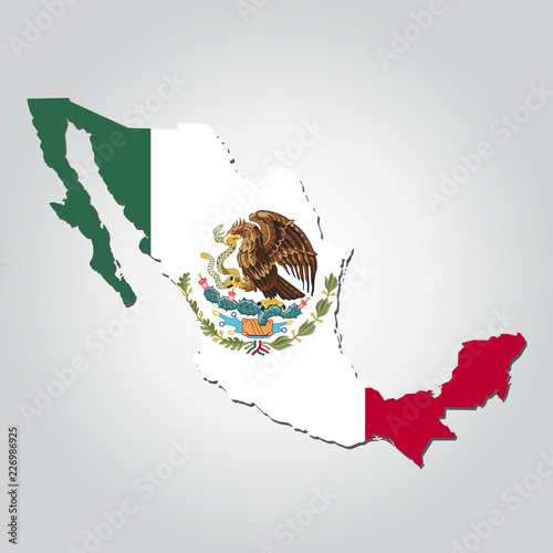 Mexico Map Flag