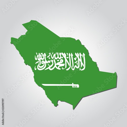 Saudi Arabia Map Flag