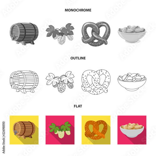 Vector design of pub and bar logo. Collection of pub and interior vector icon for stock.