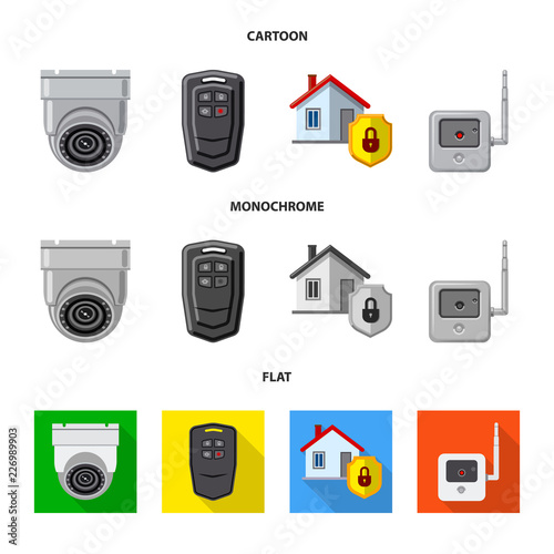Isolated object of office and house icon. Set of office and system vector icon for stock.