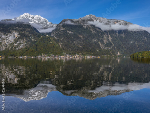 Lake Hallstatt, Salzkammergut, Austria, Europe photo