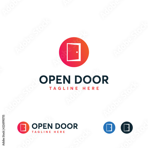 Open Door logo symbol, Real Estate logo template
