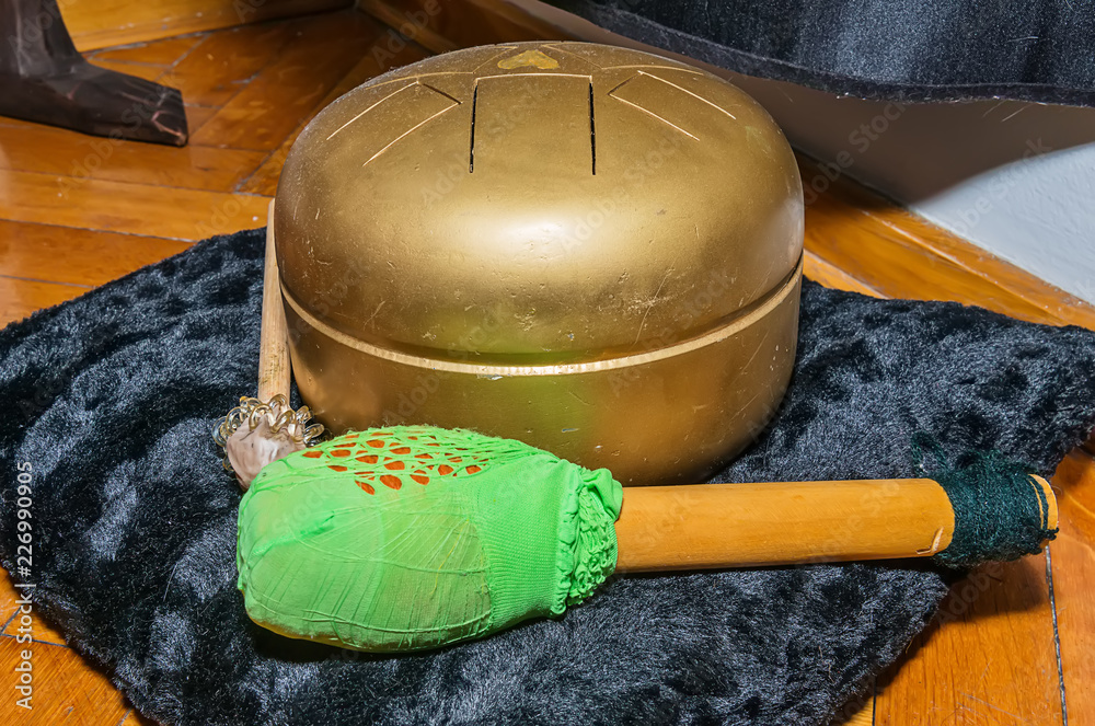 Fototapeta premium Tibetan handcrafted singing bowls. Tibetan sound massage.