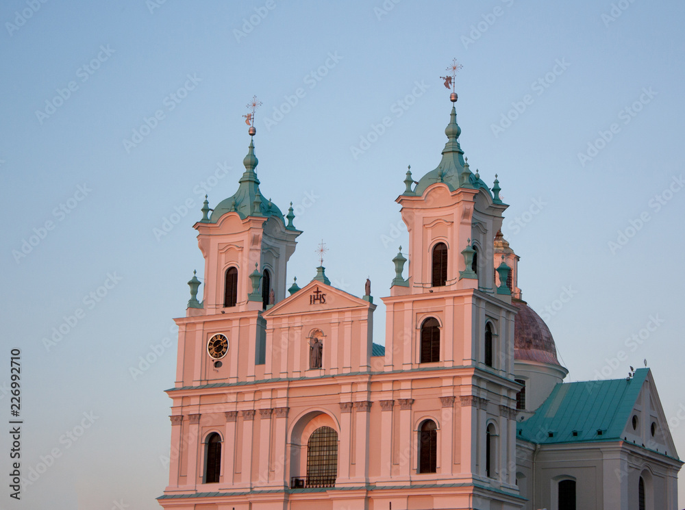 Catholic temple in the evening light.