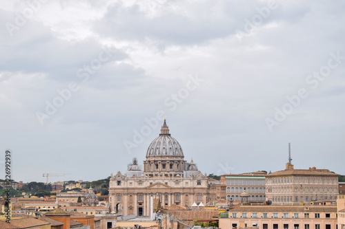 Landscape view of St. Peter's Basilica - Rome Italy © Felix Andries