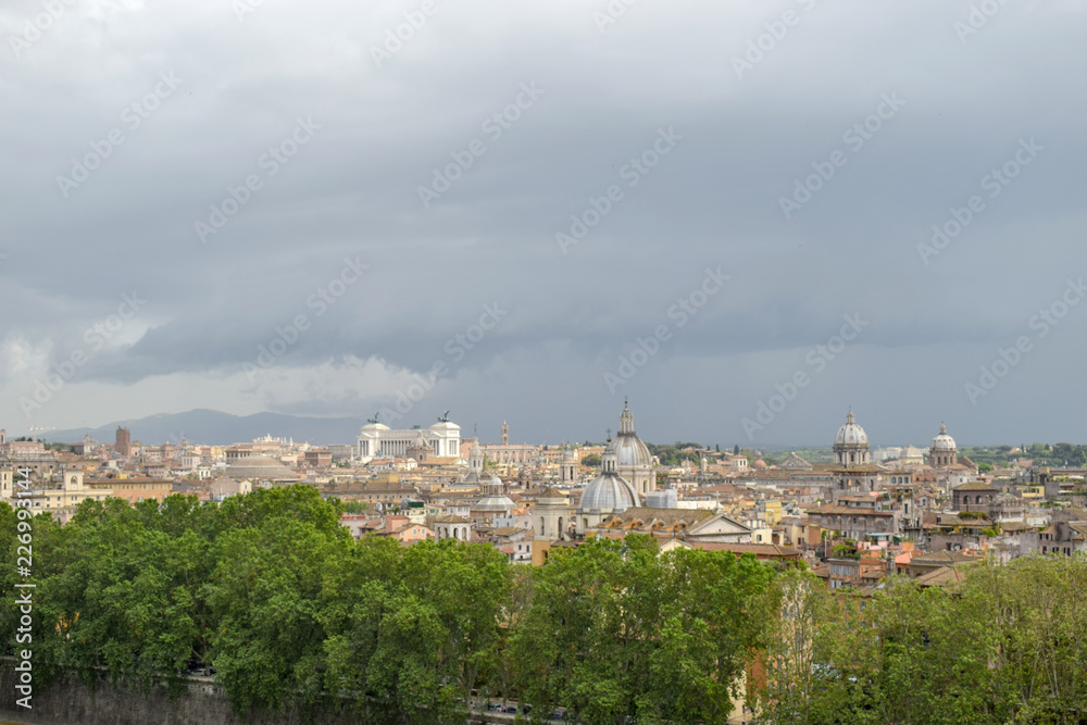 Landscape view of Altare della Patria in Rome Italy