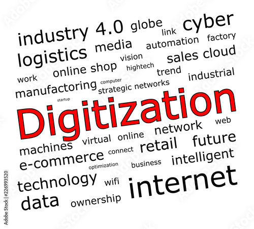 Digitization Wordcloud - illustration