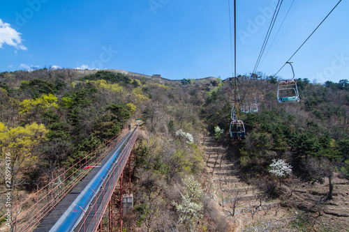 Cable cars from the top