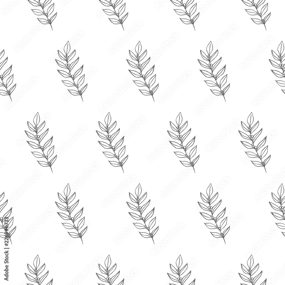 leaf seamless pattern isolated on white background leaf seamless pattern isolated on white background