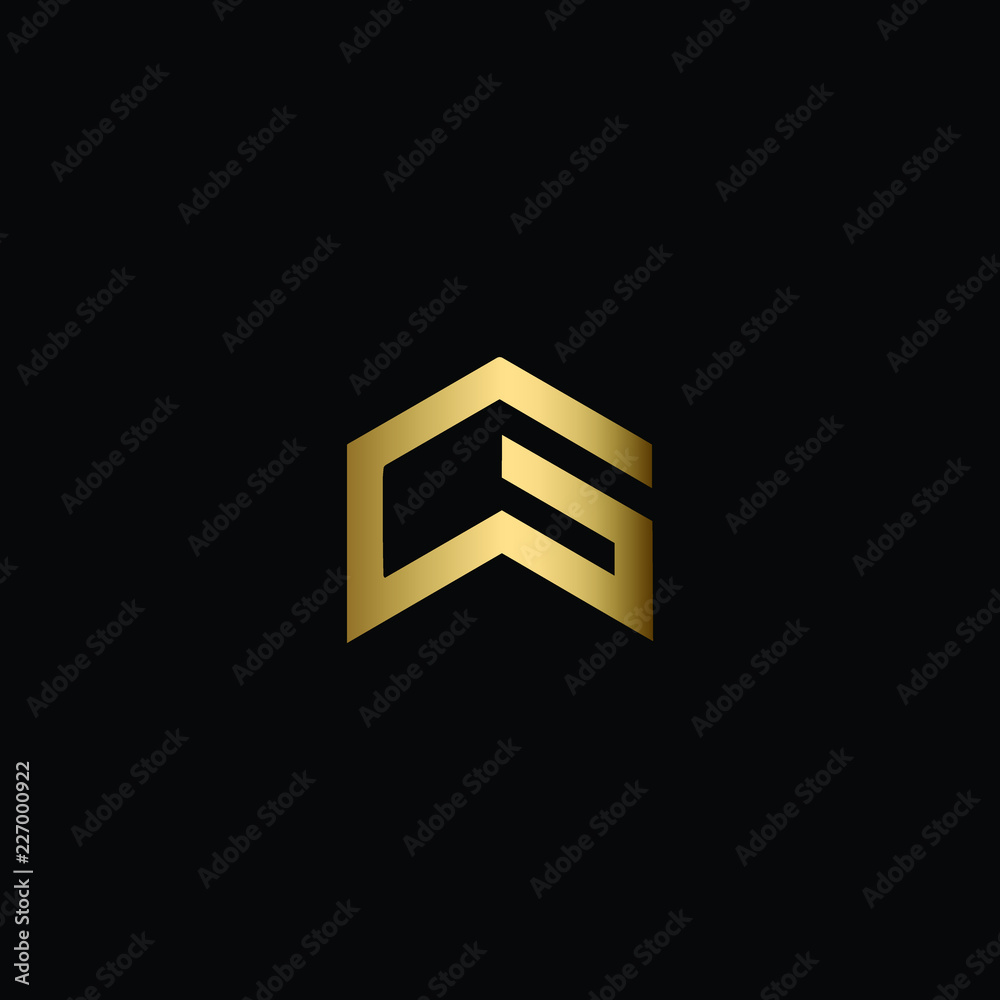 Minimal Solid Letter GS Logo Design Using Letters G S In Vector Format Minimal Solid Letter GS Logo Design Using Letters G S In Vector Format