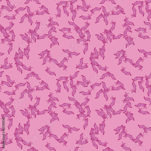 UFO military camouflage seamless pattern in different shades of pink color © Ko_Te