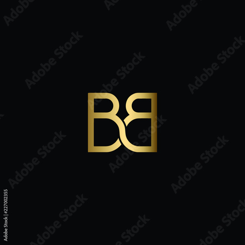 Minimal Solid Letter BB Logo Design Using Letter B In Vector Format
