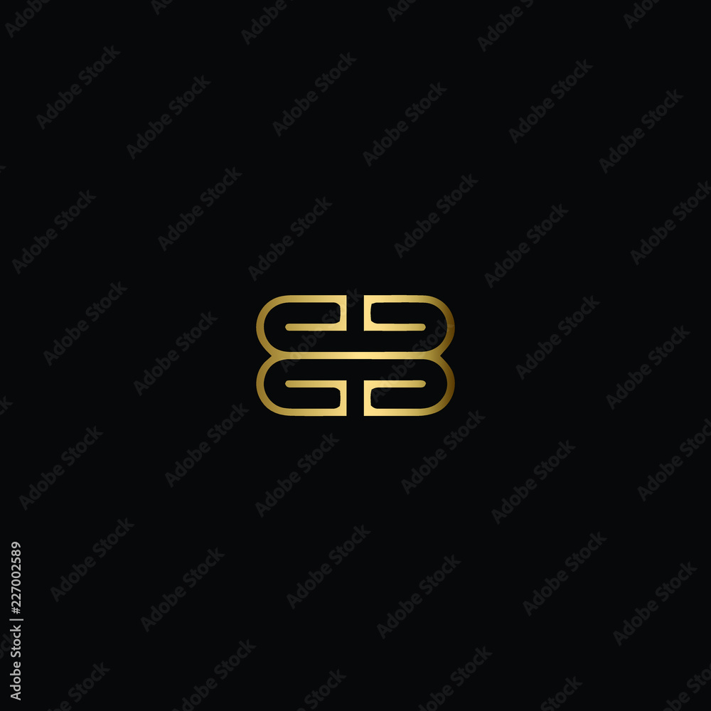 Letter Logo Design Creative Minimal Logo Design Using Letter B B In Gold And Black Color Stock Vector Adobe Stock