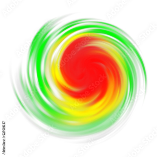 Hurricane symbol with intensity indication  isolated on white