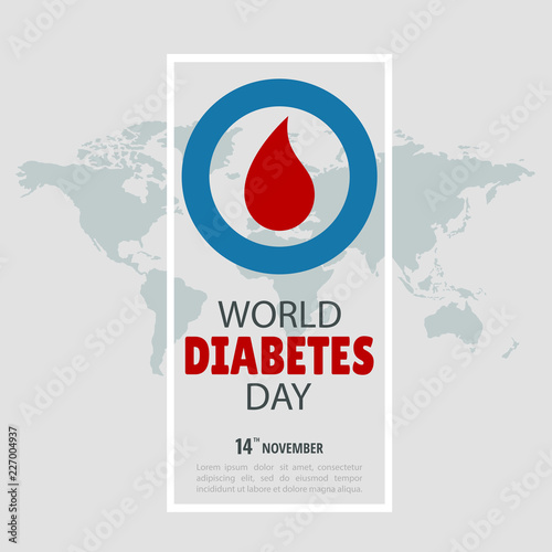 Vector Illustration on the theme World Diabetes Day.
