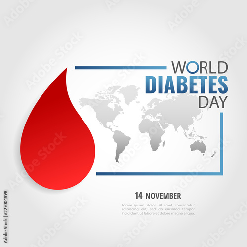 Vector Illustration on the theme World Diabetes Day.
