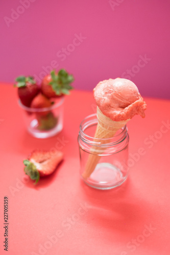 Ice cream strawberry