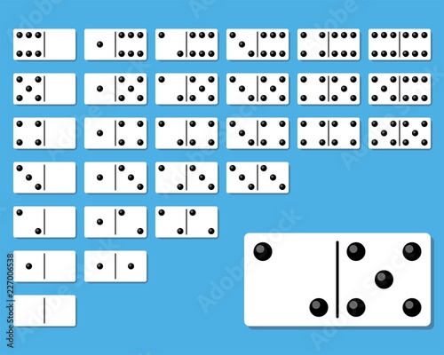 domino template set, flat design vector