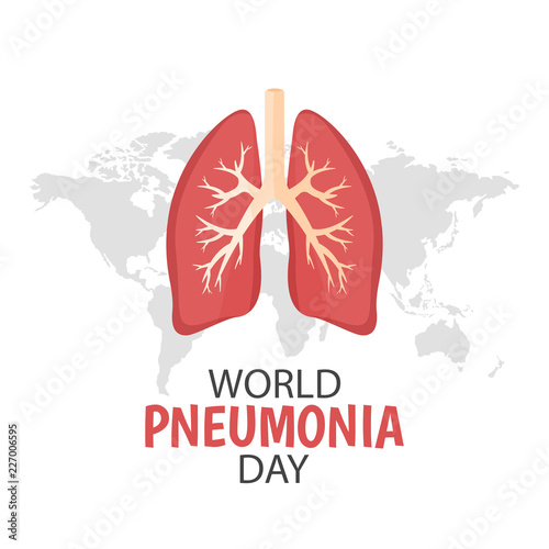 Vector Illustration on the theme World Pneumonia Day.
