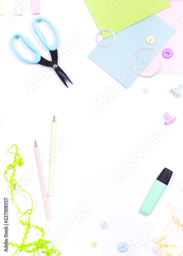 design tools scrapbook paper scissors button marker pencil