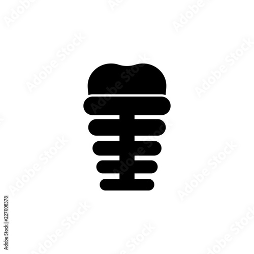 Tooth implant icon. Element of dentistry. Premium quality graphic design icon. Signs and symbols collection icon for websites, web design, mobile app