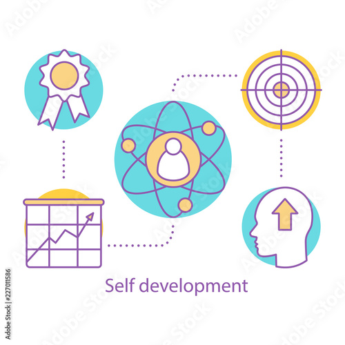 Self development concept icon
