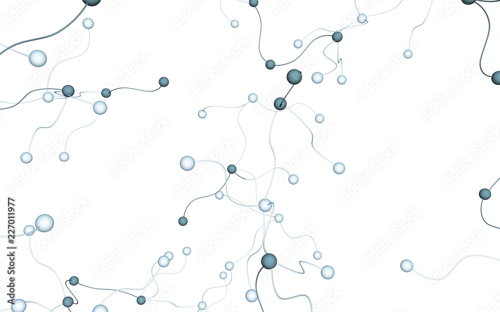 Neural network. Social network. Futuristic dna, deoxyribonucleic acid. Abstract molecule, cell illustration, mycelium. Light background. 3D illustration Neural network. Social network. Futuristic dna, deoxyribonucleic acid. Abstract molecule, cell illustration, mycelium. Light background. 3D illustration