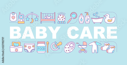 Baby care word concepts banner