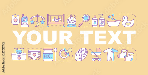 Baby care word concepts banner
