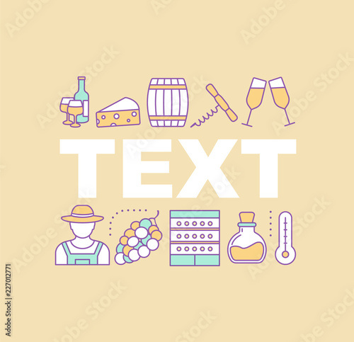 Wine industry word concepts banner