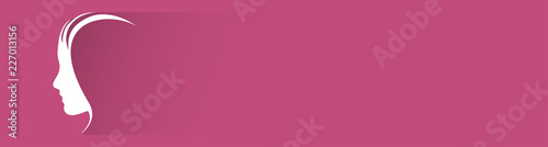 Vector Abstract female head. Background for banner with copy space