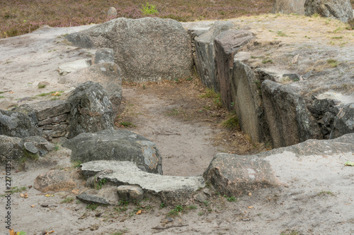 Hünenbett in der Oldendorfer Totenstatt in der Lüneburger Heide photo