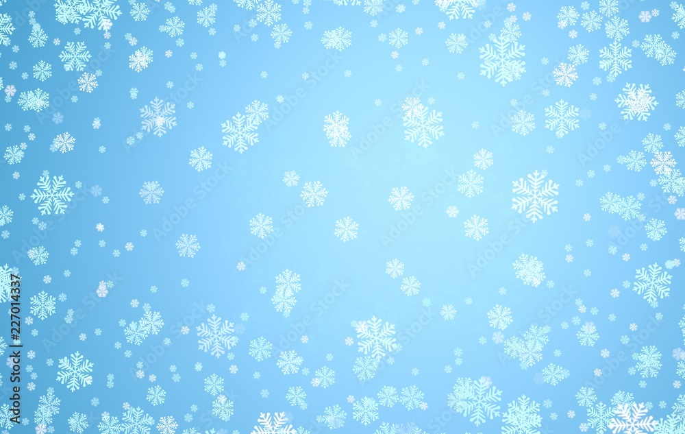 Winter blue background