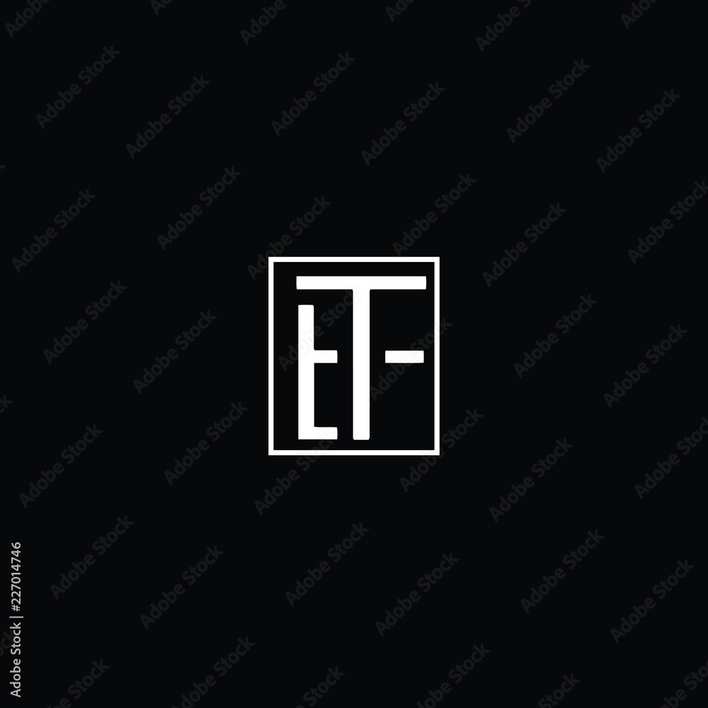 Line art Minimal Geometric Letter ETF Logo Design In Vector Format