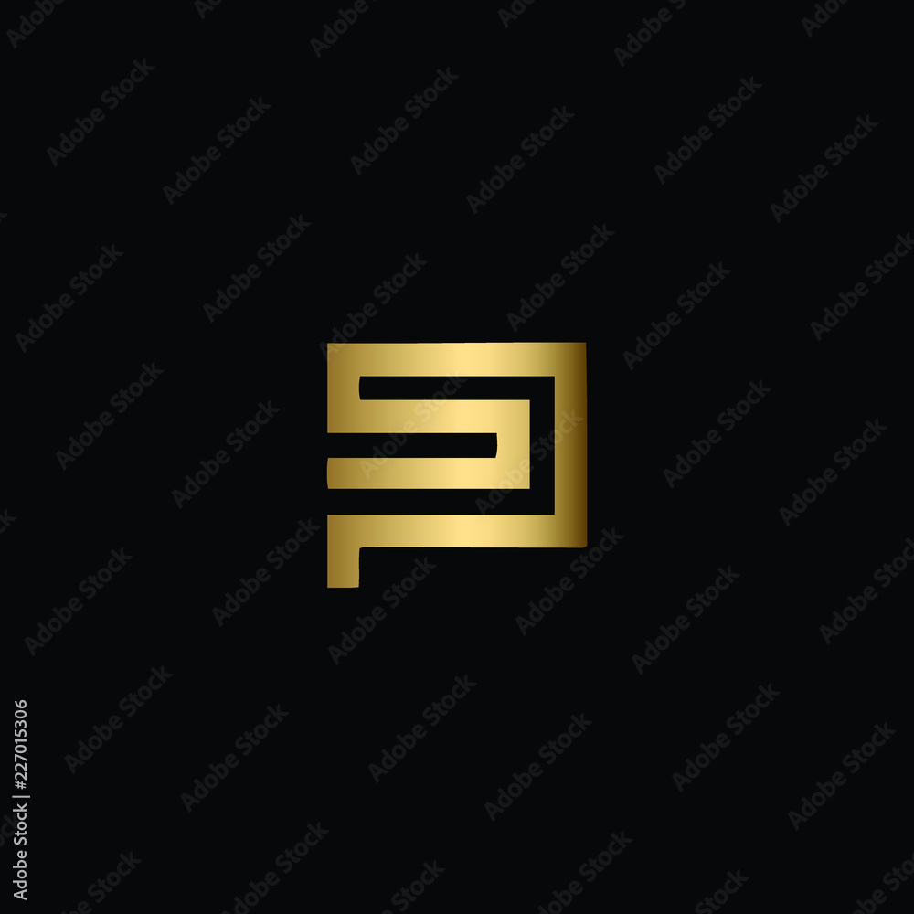 Minimal Solid Letter SP Logo Design Using Letters S P In Vector Format Minimal Solid Letter SP Logo Design Using Letters S P In Vector Format