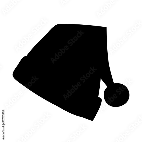 silhouette santa claus hat